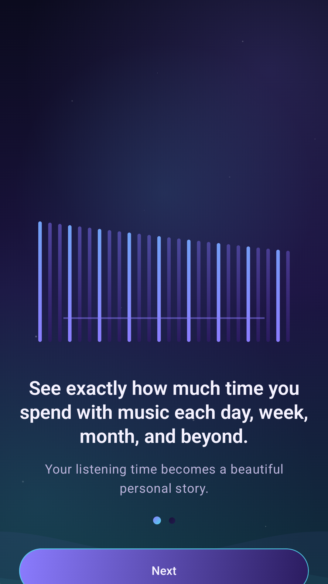 Audio Whisper onboarding screen